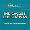 Indicações Legislativas da Sessão 1972 - 19/10/2023