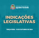 Indicações Legislativas da Sessão 1970 - 10/10/2023